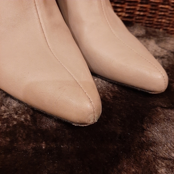 Rag & Bone Phoenix Leather Wedge Ankle Bootie Sock Boot Womens 40 9.5 Cream Tan - Picture 6 of 10